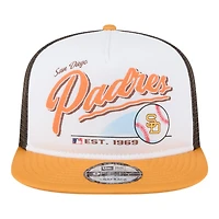 San Diego Padres Retro Script New Era 9FIFTY A-Frame Snapback Hat