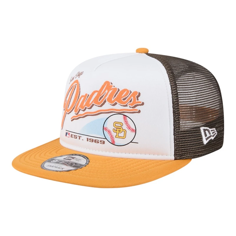 San Diego Padres Retro Script New Era 9FIFTY A-Frame Snapback Hat