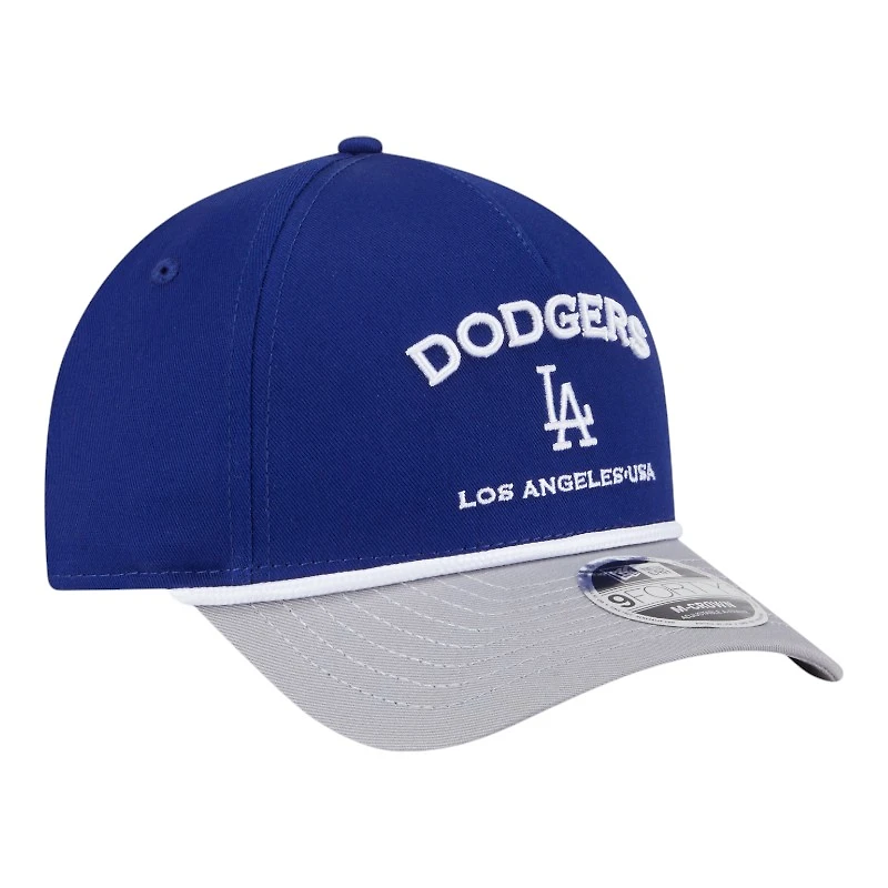 Los Angeles Dodgers Royal Blue and Gray Roper New Era 9FORTY M-Crown A-Frame Adjustable Hat