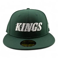 Los Angeles Kings White on Green with Gray UV NHL New Era 59FIFTY Fitted Hat
