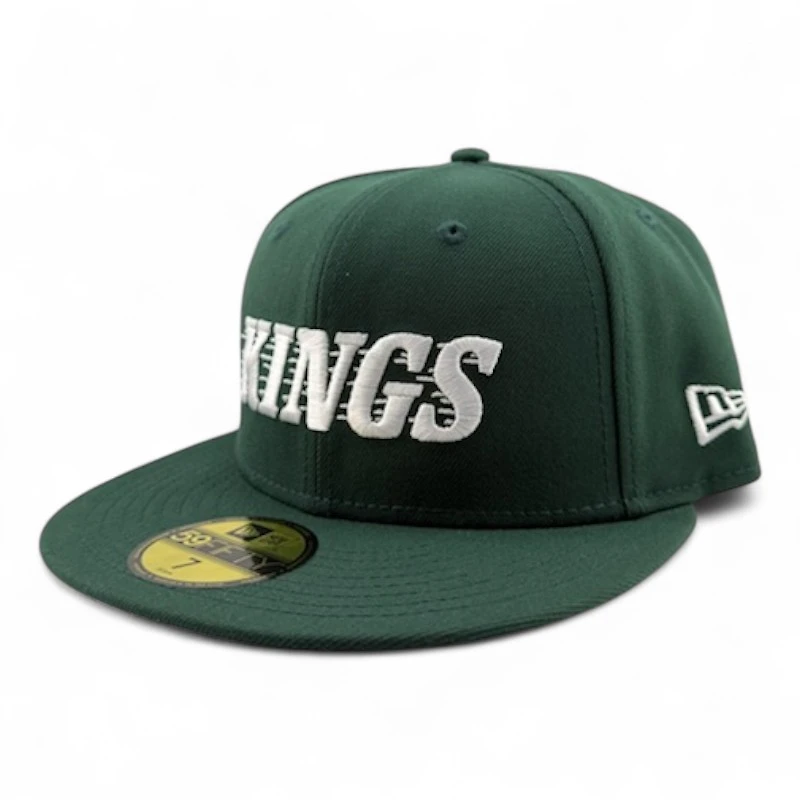 Los Angeles Kings White on Green with Gray UV NHL New Era 59FIFTY Fitted Hat