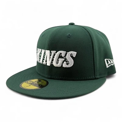 Los Angeles Kings White on Green with Gray UV NHL New Era 59FIFTY Fitted Hat