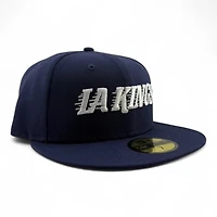 Los Angeles Kings White on Navy with Gray UV NHL New Era 59FIFTY Fitted Hat