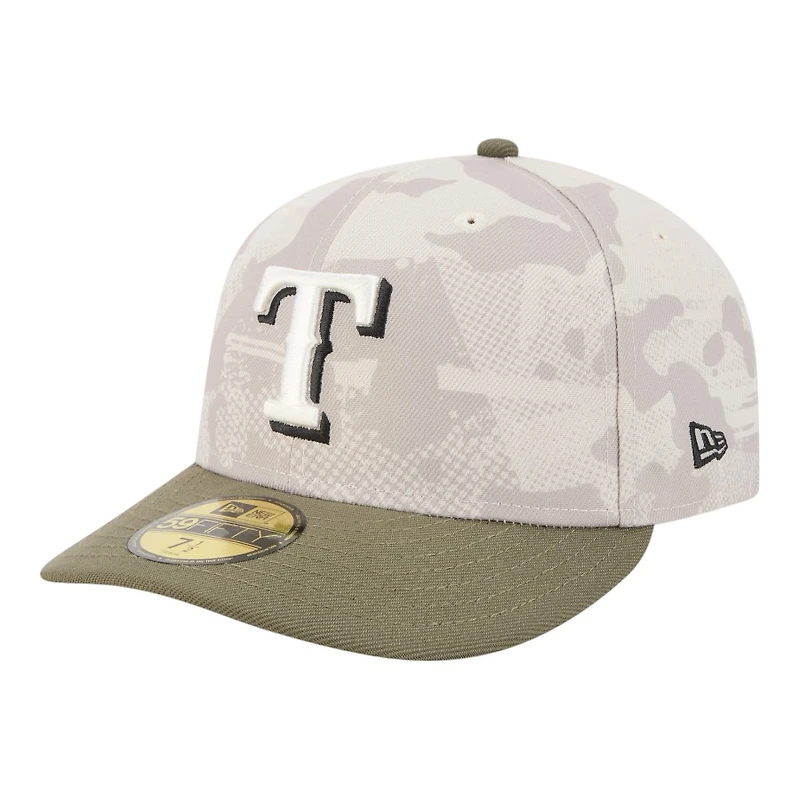 Texas Rangers Light Beige and Olive 2025 Armed Forces Day New Era 59FIFTY Fitted Hat