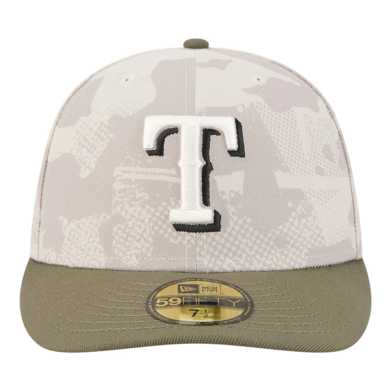 Texas Rangers Light Beige and Olive 2025 Armed Forces Day New Era 59FIFTY Fitted Hat