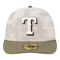 Texas Rangers Light Beige and Olive 2025 Armed Forces Day New Era 59FIFTY Fitted Hat