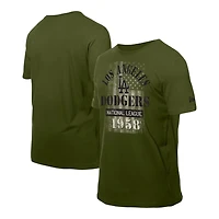 Los Angeles Dodgers Army Green 2025 Armed Forces New Era T-Shirt