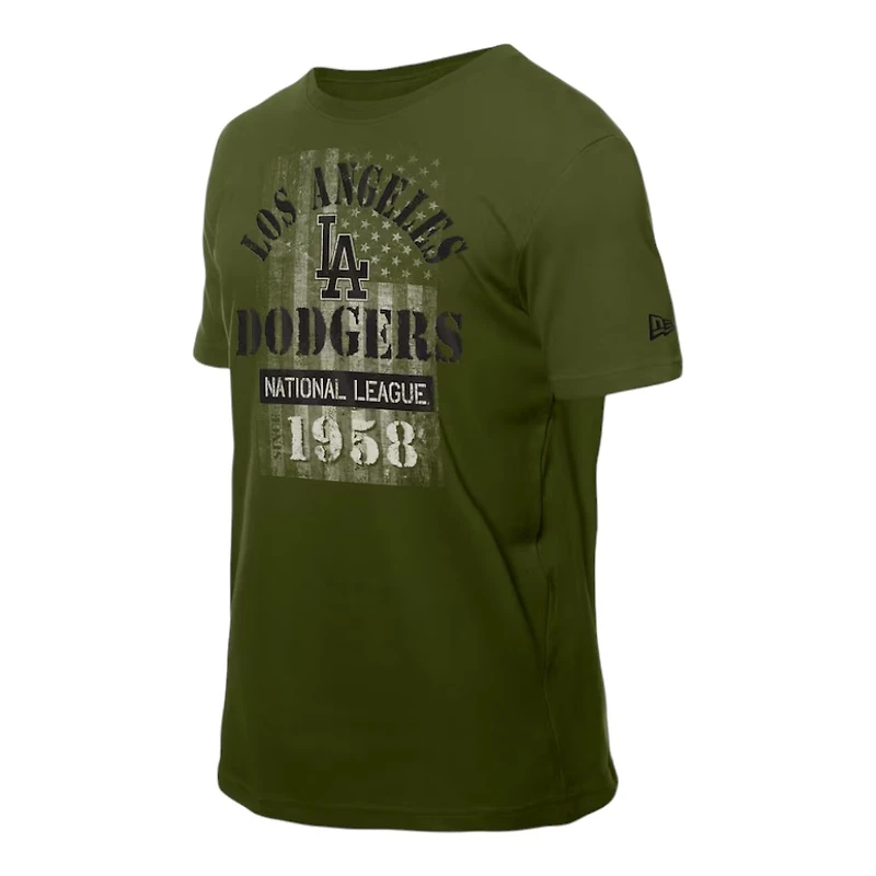 Los Angeles Dodgers Army Green 2025 Armed Forces New Era T-Shirt