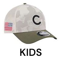 Kids Chicago Cubs 2025 Armed Forces Day New Era 9FORTY M-Crown A-Frame Adjustable Hat