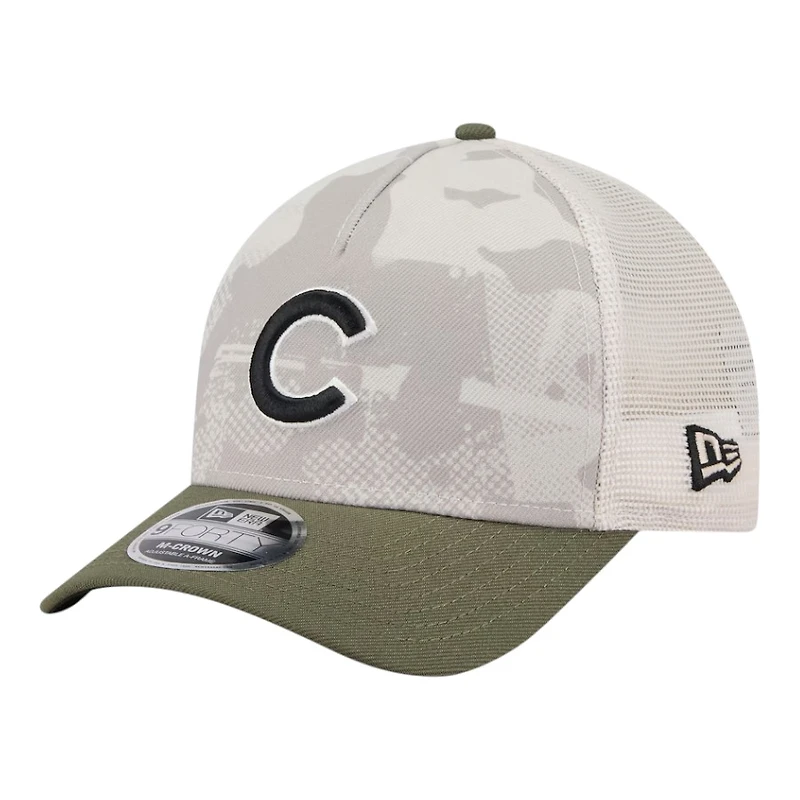 Kids Chicago Cubs 2025 Armed Forces Day New Era 9FORTY M-Crown A-Frame Adjustable Hat