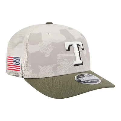 Texas Rangers 2025 Armed Forces Day New Era 9SEVENTY Stretch-Snap Hat