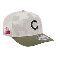 Chicago Cubs 2025 Armed Forces Day New Era 9SEVENTY Stretch-Snap Hat