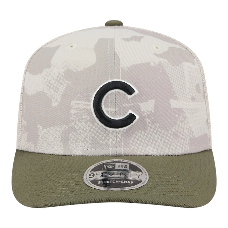 Chicago Cubs 2025 Armed Forces Day New Era 9SEVENTY Stretch-Snap Hat
