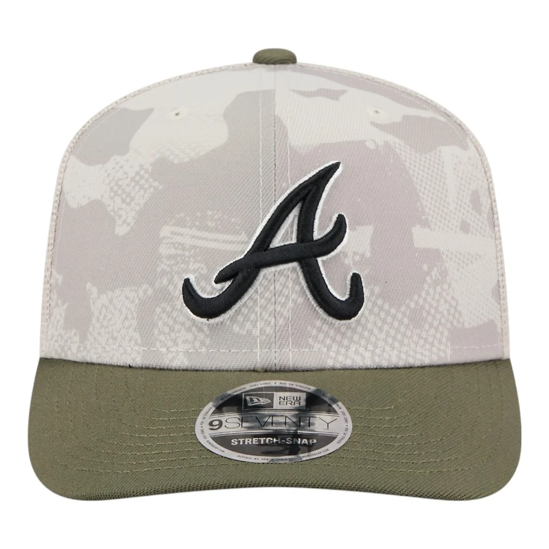 Atlanta Braves 2025 Armed Forces Day New Era 9SEVENTY Stretch-Snap Hat