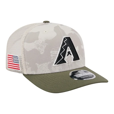 Arizona Diamondbacks 2025 Armed Forces Day New Era 9SEVENTY Stretch-Snap Hat
