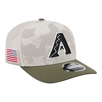 Arizona Diamondbacks 2025 Armed Forces Day New Era 9SEVENTY Stretch-Snap Hat