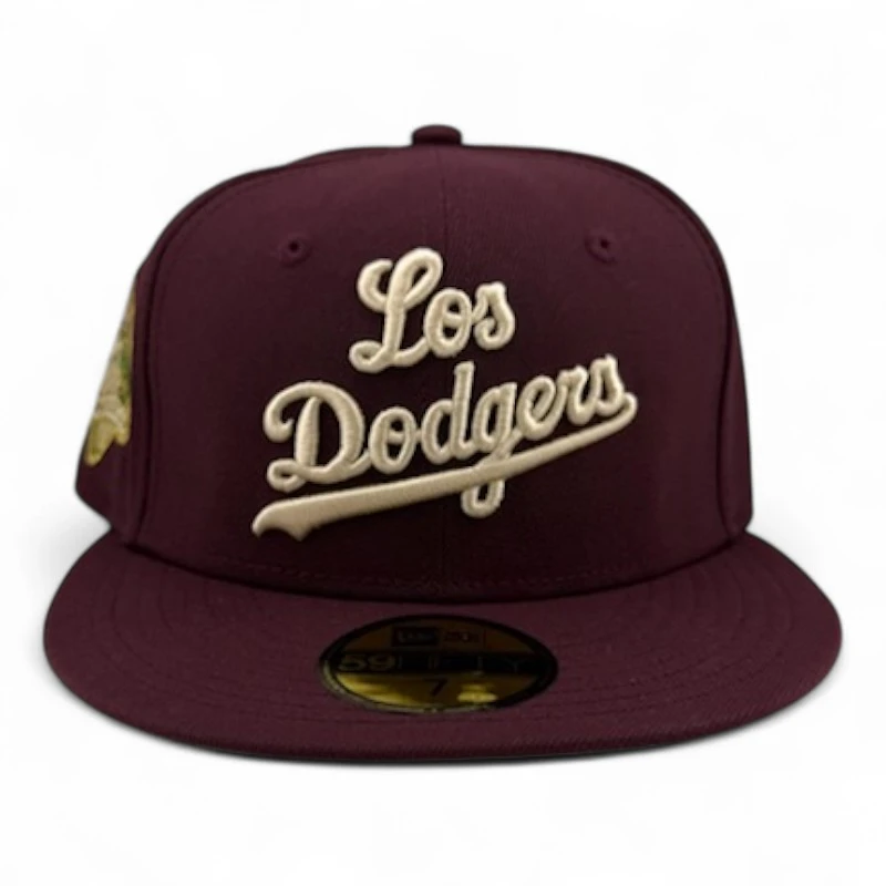 Los Angeles Dodgers Maroon Viva Patch Gray UV New Era 59FIFTY Fitted Hat