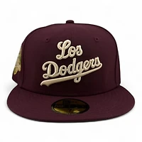 Los Angeles Dodgers Maroon Viva Patch Gray UV New Era 59FIFTY Fitted Hat