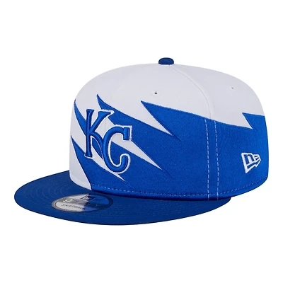 Kansas City Royals White and Blue Jagged New Era 9FIFTY Snapback Hat