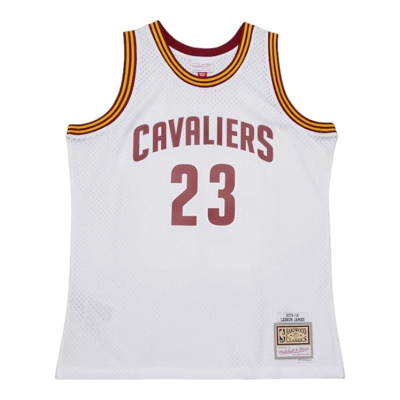 Cleveland Cavaliers Lebron James Mitchell & Ness 2015-16 Hardwood Classics Swingman Player White Jersey