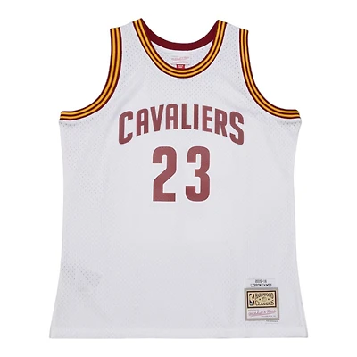 Cleveland Cavaliers Lebron James Mitchell & Ness 2015-16 Hardwood Classics Swingman Player White Jersey