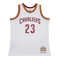 Cleveland Cavaliers Lebron James Mitchell & Ness 2015-16 Hardwood Classics Swingman Player White Jersey