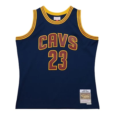 Cleveland Cavaliers Lebron James Mitchell & Ness 2015-16 Hardwood Classics Swingman Player Navy Alternate Jersey
