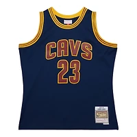 Cleveland Cavaliers Lebron James Mitchell & Ness 2015-16 Hardwood Classics Swingman Player Navy Alternate Jersey