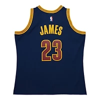Cleveland Cavaliers Lebron James Mitchell & Ness 2015-16 Hardwood Classics Swingman Player Navy Alternate Jersey