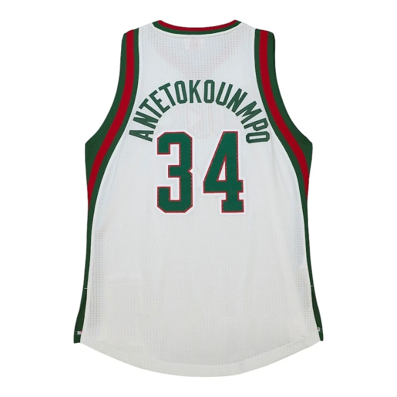 Milwaukee Bucks Giannis Antetokounmpo Mitchell & Ness 2013-14 Hardwood Classics Swingman Player White Jersey