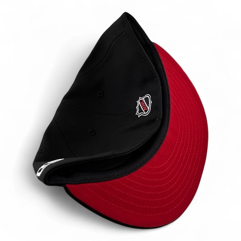 Chicago Blackhawks Black Minnesota Stadium Series Patch Red UV NHL New Era 59FIFTY Fitted Hat