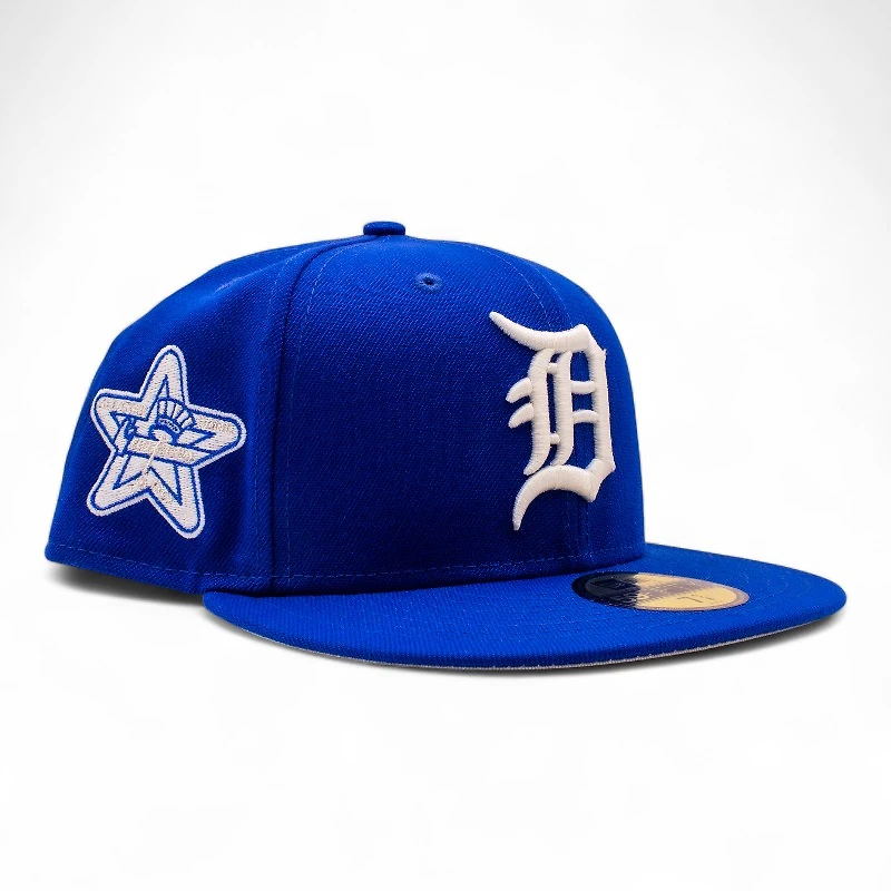 Detroit Tigers Royal Blue 1960 All Star Game Patch Grey UV New Era 59Fifty Fitted Hat