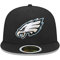 Youth Philadelphia Eagles Black New Era 59FIFTY Fitted Hat