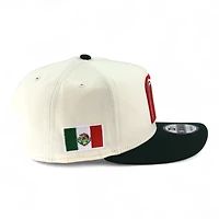 Mexico Chrome and Dark Green Flag Patch "2025 Cinco De Mayo" Red UV New Era 9FIFTY A-Frame Snapback Hat