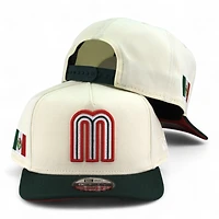 Mexico Chrome and Dark Green Flag Patch "2025 Cinco De Mayo" Red UV New Era 9FIFTY A-Frame Snapback Hat