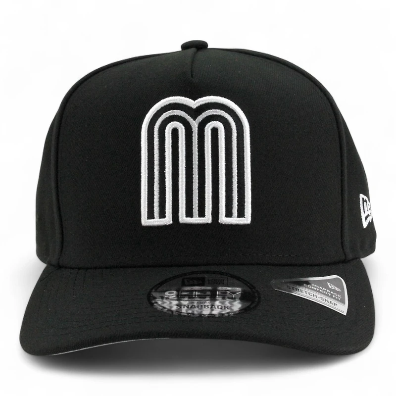 Mexico Black and White "2025 Cinco De Mayo" Grey UV New Era 9FIFTY A-Frame Snapback Hat