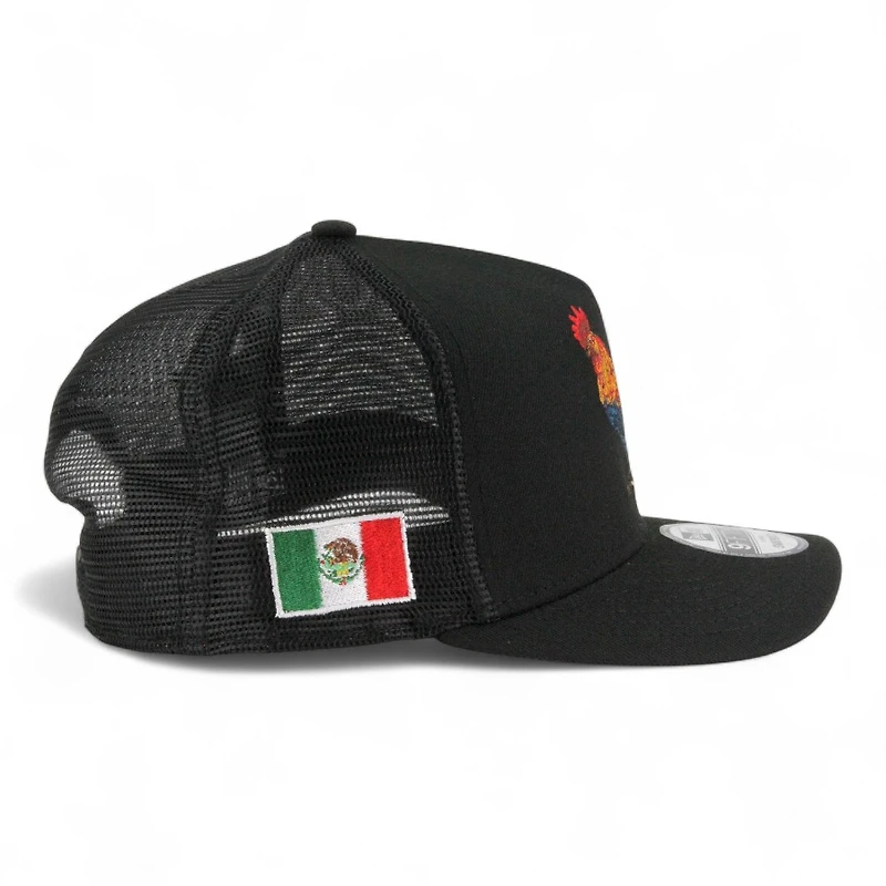 Mexico Black Rooster Gallo "2025 Cinco De Mayo" Grey UV New Era 9FIFTY A-Frame Snapback Hat
