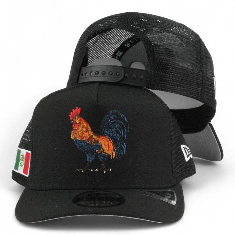 Mexico Black Rooster Gallo "2025 Cinco De Mayo" Grey UV New Era 9FIFTY A-Frame Snapback Hat