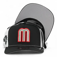 Mexico Black and White Mesh Aztec Patch "2025 Cinco De Mayo" Grey UV New Era 9FIFTY A-Frame Snapback Hat