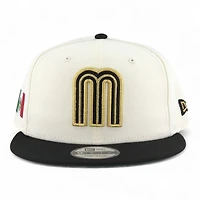 Mexico Chrome and Black Flag Patch "2025 Cinco De Mayo" Green UV New Era 9FIFTY Snapback Hat