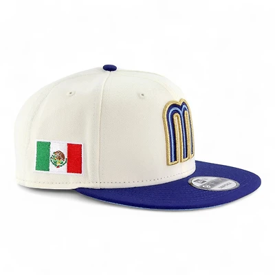 Mexico Chrome and Royal Blue Flag Patch "2025 Cinco De Mayo" Icy UV New Era 9FIFTY Snapback Hat