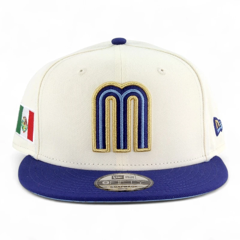 Mexico Chrome and Royal Blue Flag Patch "2025 Cinco De Mayo" Icy UV New Era 9FIFTY Snapback Hat