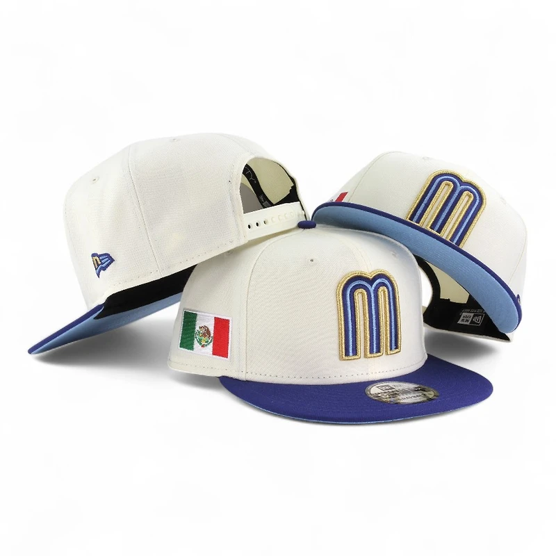 Mexico Chrome and Royal Blue Flag Patch "2025 Cinco De Mayo" Icy UV New Era 9FIFTY Snapback Hat