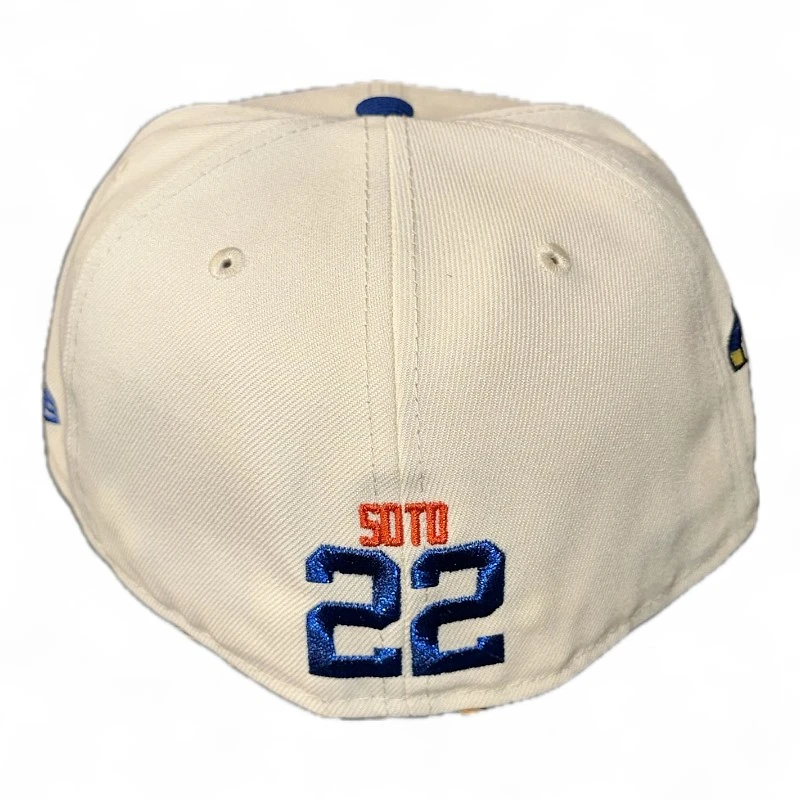New York Mets Chrome and Royal Blue Domincan Republic Crest Patch Soto Batty Gray UV Era 59FIFTY Fitted Hat