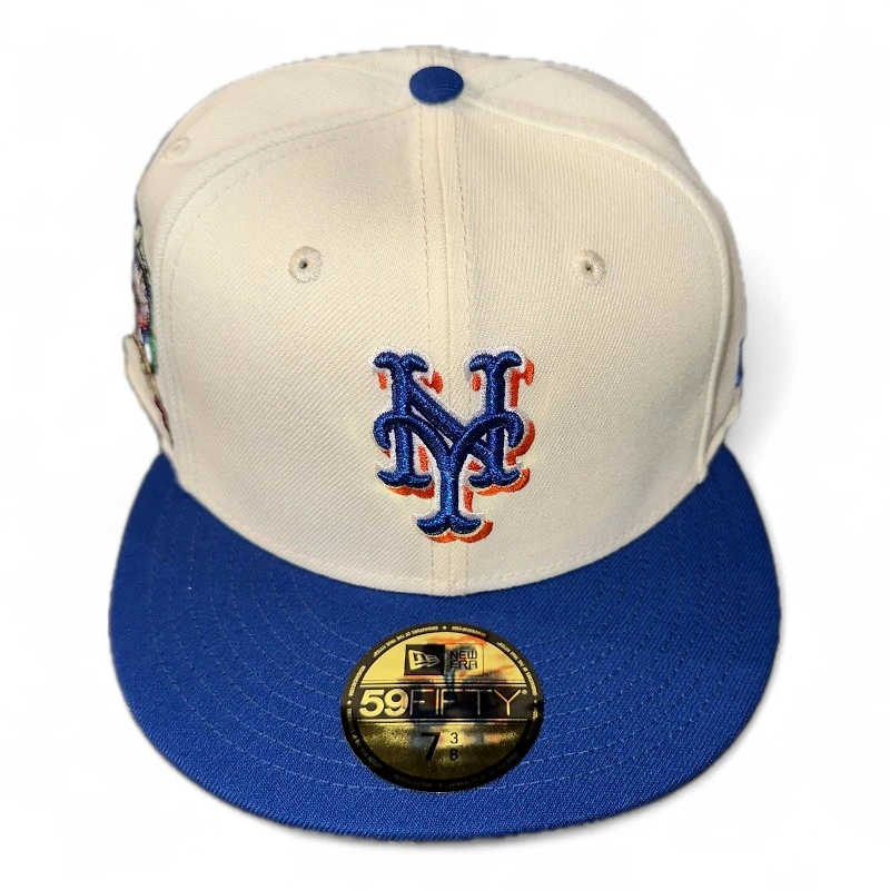 New York Mets Chrome and Royal Blue Domincan Republic Crest Patch Soto Batty Gray UV Era 59FIFTY Fitted Hat