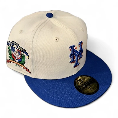 New York Mets Chrome and Royal Blue Domincan Republic Crest Patch Soto Batty Gray UV Era 59FIFTY Fitted Hat