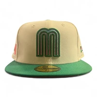 Mexico Chrome and Green Flag Patch Serape UV New Era 59FIFTY Fitted Hat