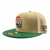 San Diego Padres Chrome and Green Stadium Patch Serape UV New Era 59FIFTY Fitted Hat