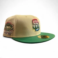 San Diego Padres Chrome and Green Stadium Patch Serape UV New Era 59FIFTY Fitted Hat