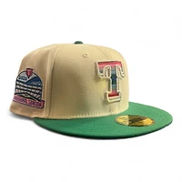 Texas Rangers Chrome and Green Inaugural Season Patch Serape UV New Era 59FIFTY Fitted Hat